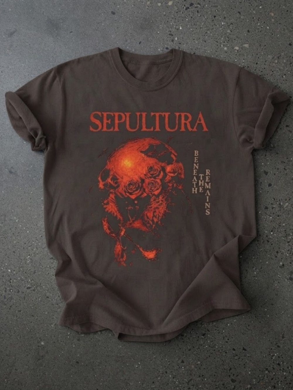 Sepultura Heavy Metal Band Tour Graphic Art Skull Gildan T-Shirt